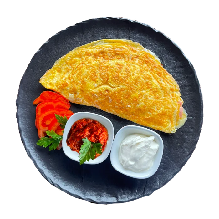 Omelet with ham